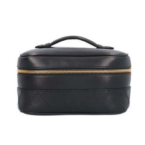 CHANEL Black Leather Vanity Bag